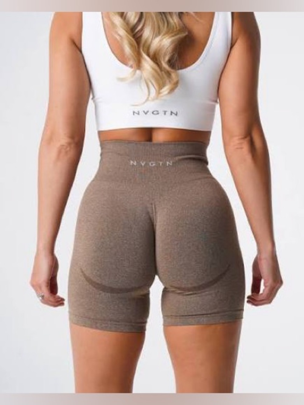 NVGTN Mocha Contour seamless shorts small